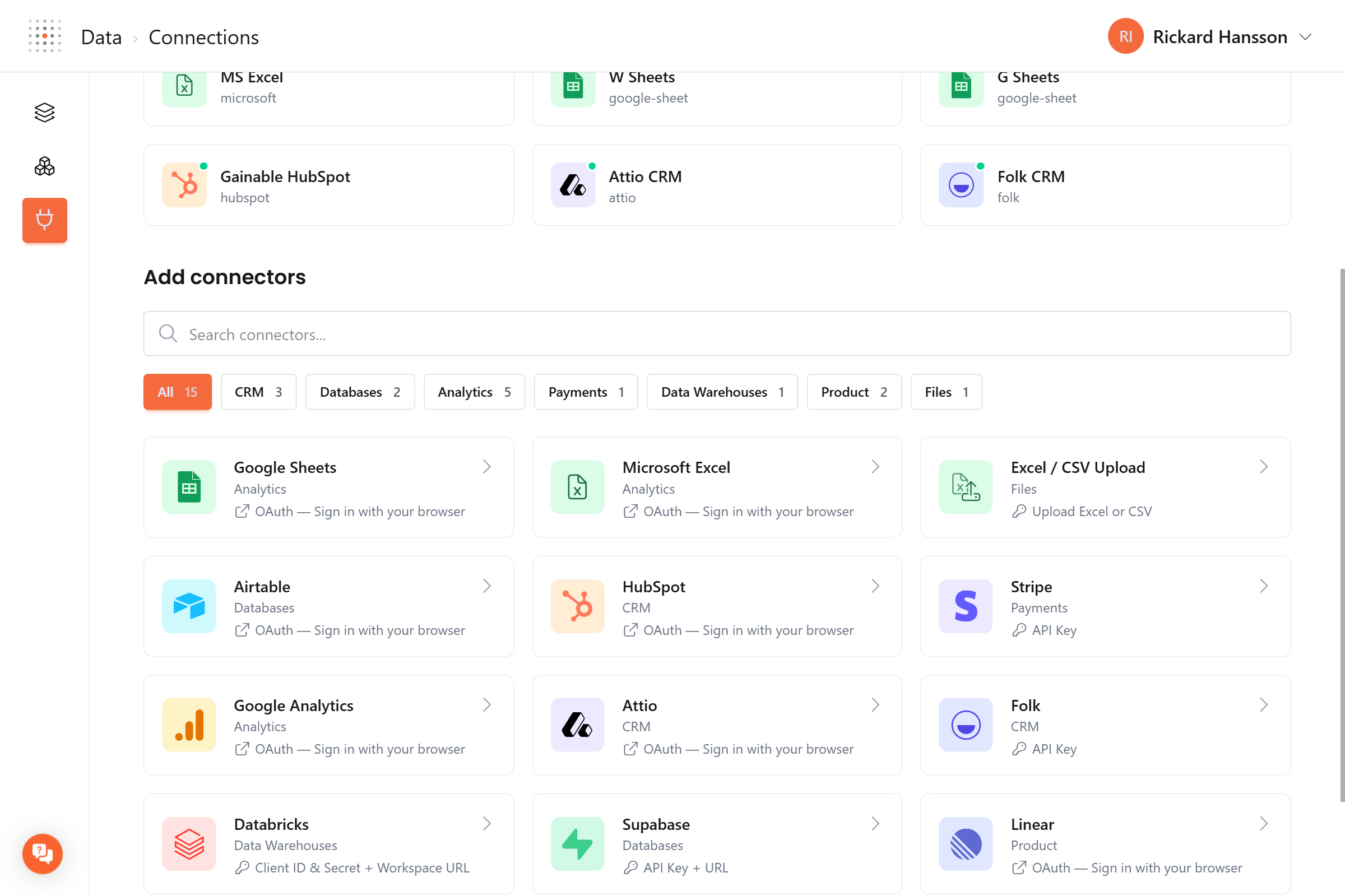 Connect your sources