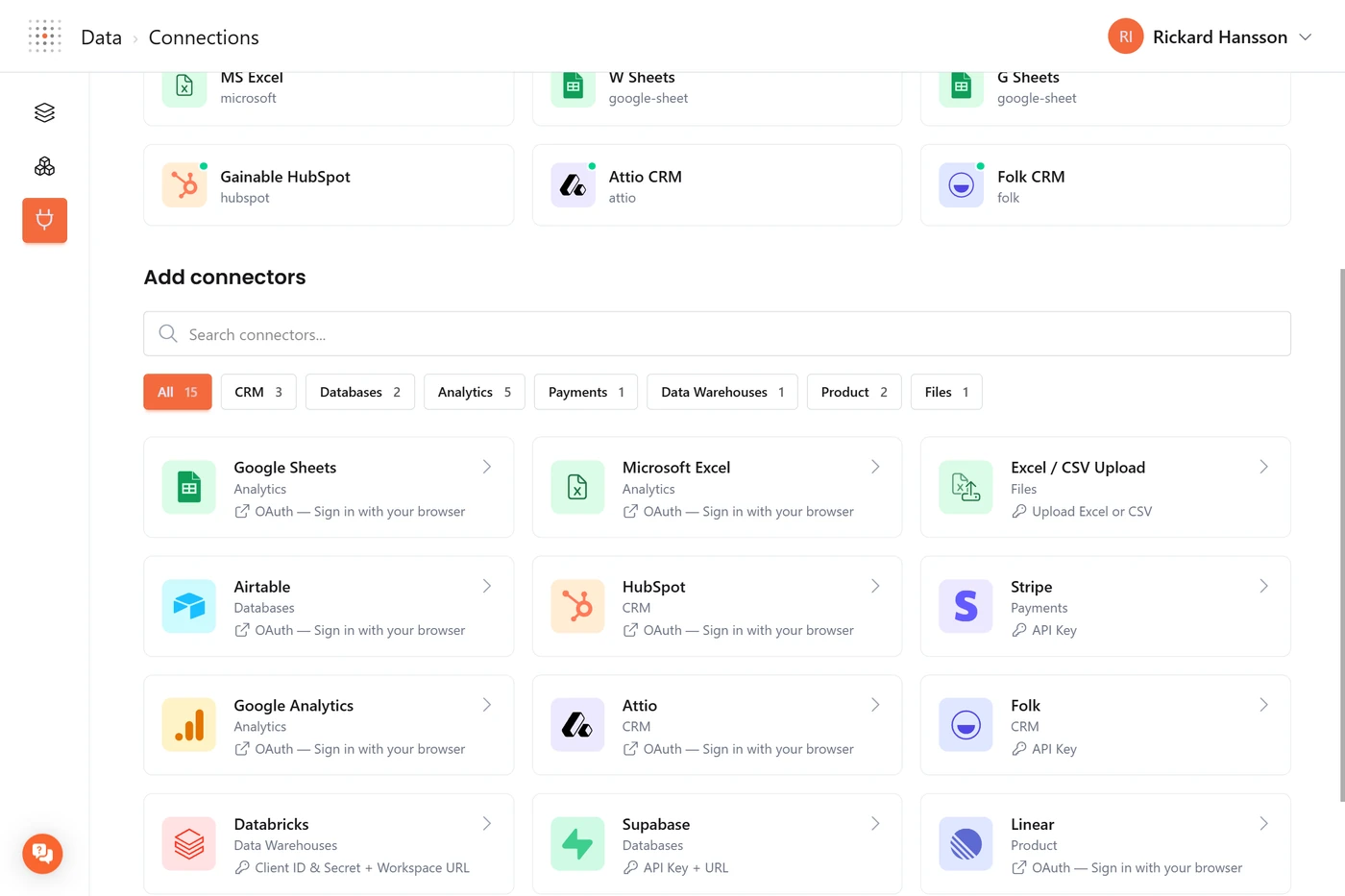 Connect your sources